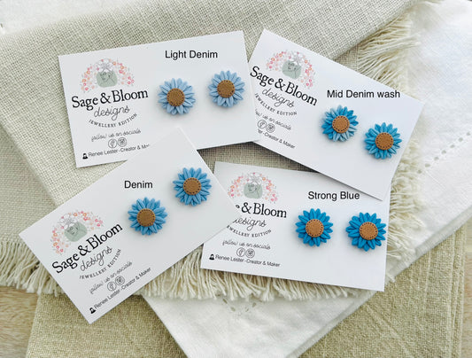 Classic Daisy Stud (blue collection)