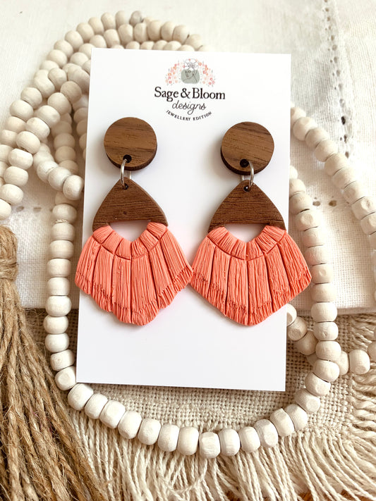 Coral Faux Macrame