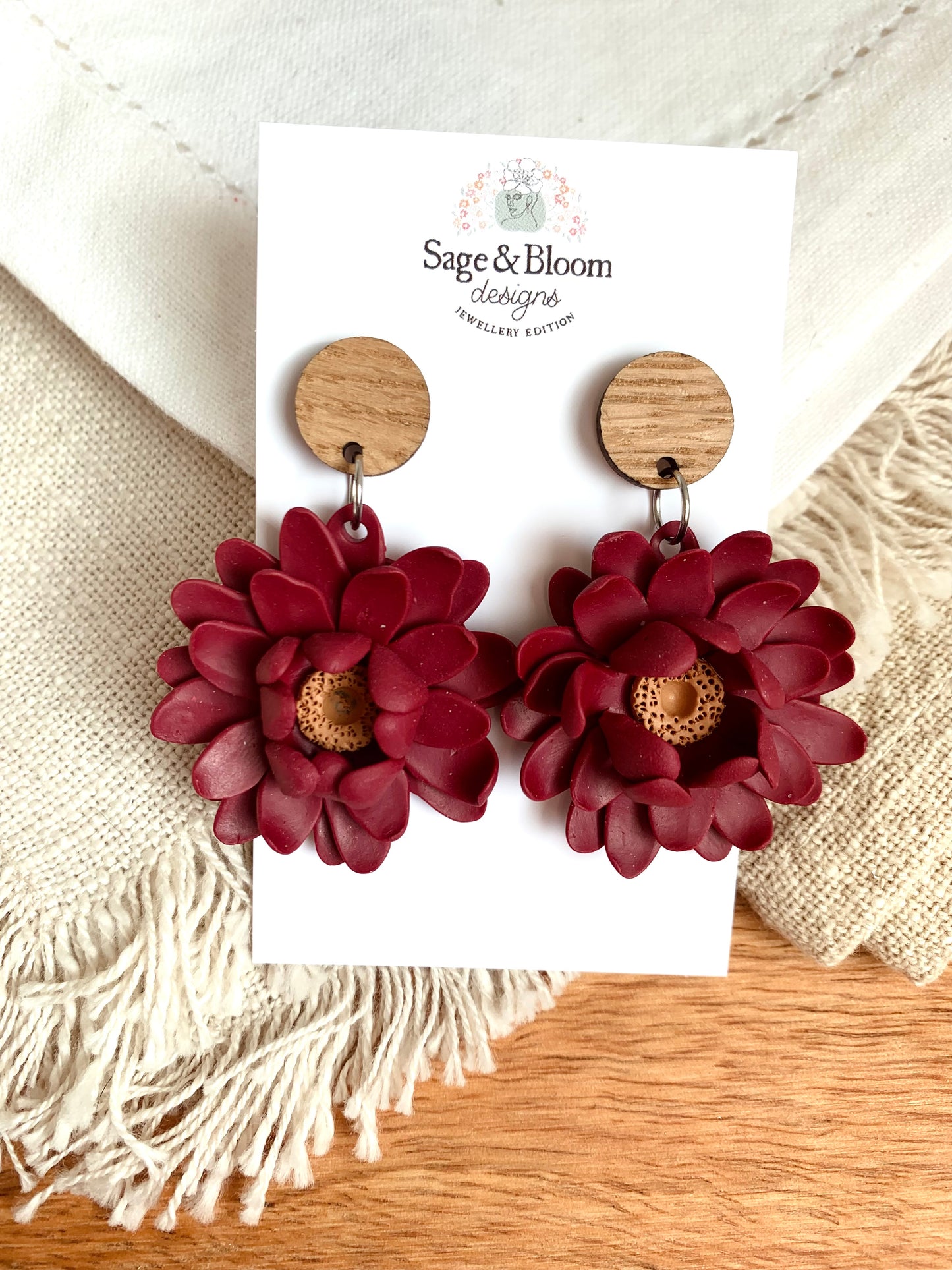 Dahlia - (Deep Red/Maroon)