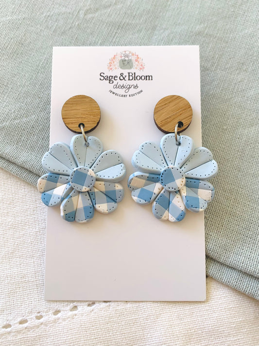 Classic Bloom - Blue Gingham Mix