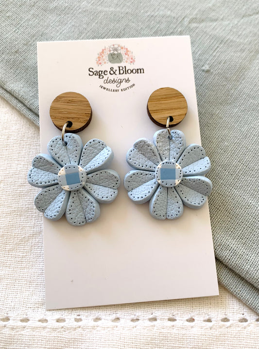 Classic Bloom - Textured Blue (Leather Look)